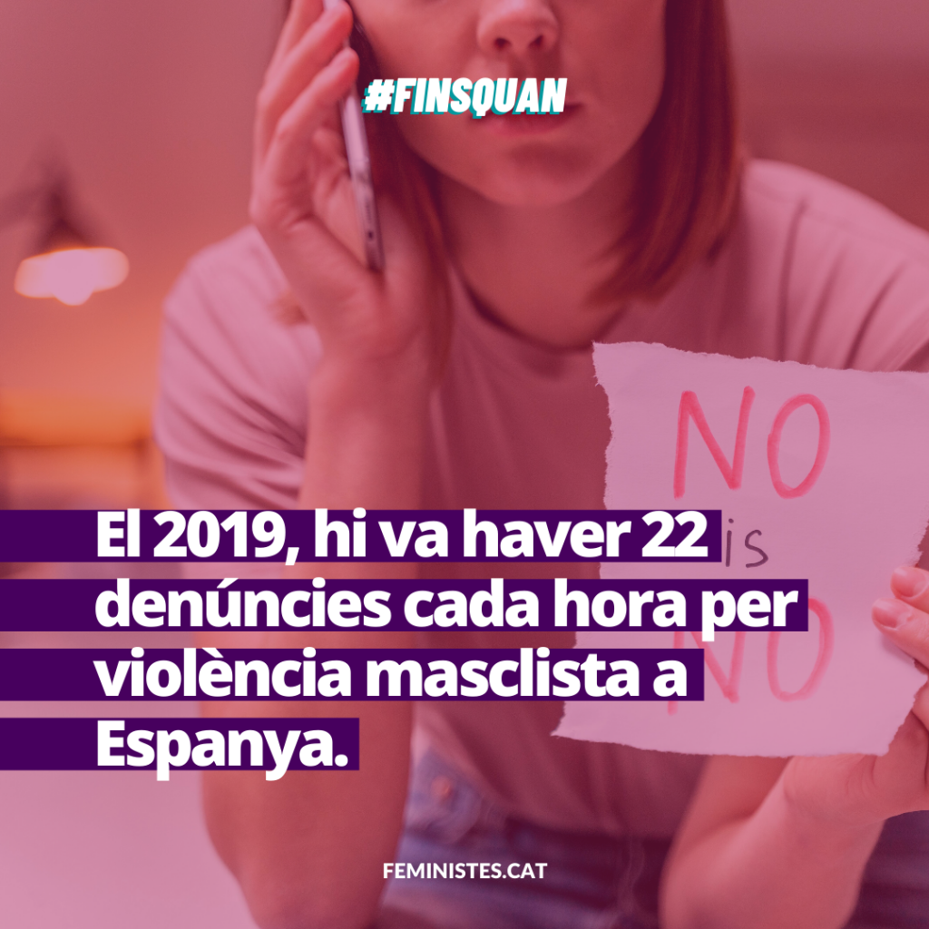 El 2019, hi va haver 22 denúncies cada hora per violència masclista a Espanya.